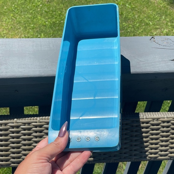 Vintage 1950’s Retro Egg Tray / Drawer / Container Storage Pastel Blue 12” X 4” - Picture 5 of 7